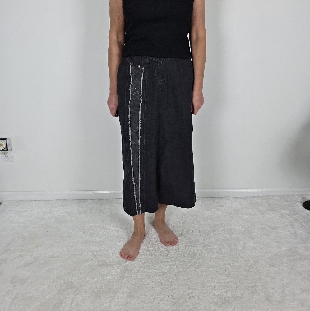 Vintage Panhandle Slim Jean Maxi Skirt